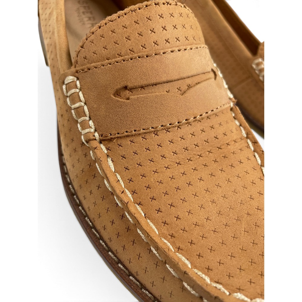 Sperry Seaport Penny Loafer Womens 7 Tan Leather Preppy Coastal Academia Style - Picture 11 of 16